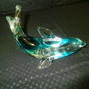 Blue Dolphin Art glass